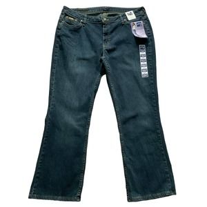 Lee Riders Womens Jeans size 18P 18 Petite new nwt Dark Wash Bootcut x29 Stretch